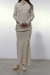 Marc le bihan long net eye skirt 2752 tilleul